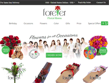 Tablet Screenshot of forever-florist-korea.com